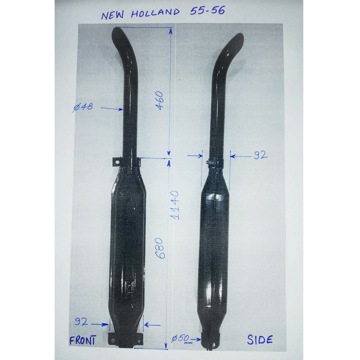 Toba esapament pentru New Holland 55-56